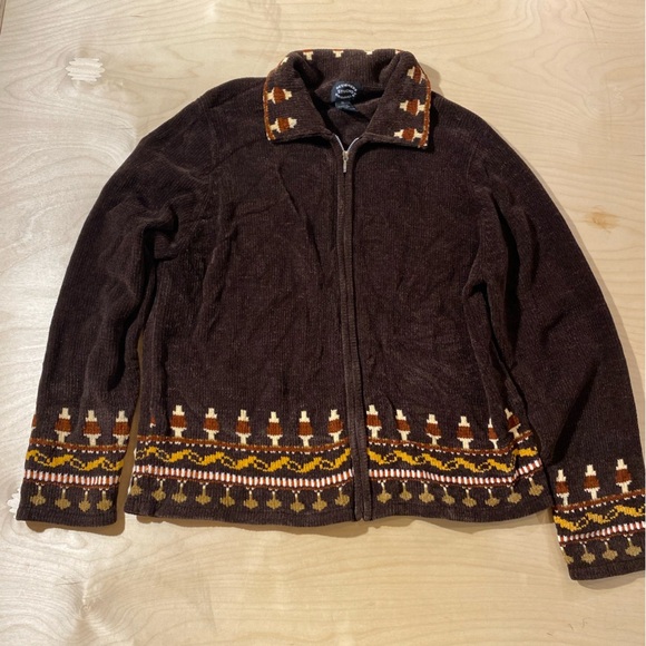 Designers Studio Originals Zip Up Sweater XL (FP) - Picture 3 of 15